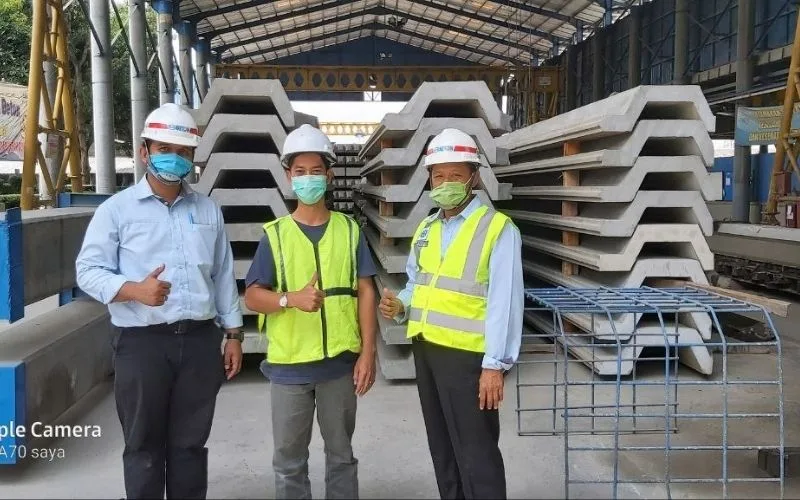 Sheet pile beton precast
